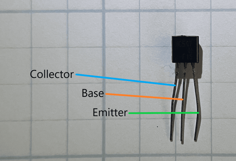Pinout of an BC547 NPN Transistor